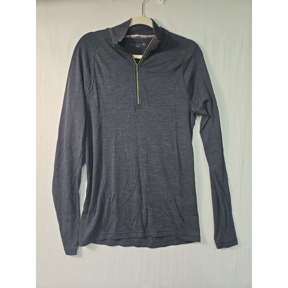 Smartwool 100% Merino Wool Quarter Zip Base Layer Women's Medium Gray LS Outdoor